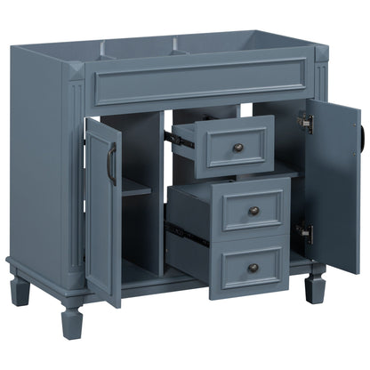 Bathroom Vanity Cabinet with Soft-Closing Doors and Drawers - Multiple Colors