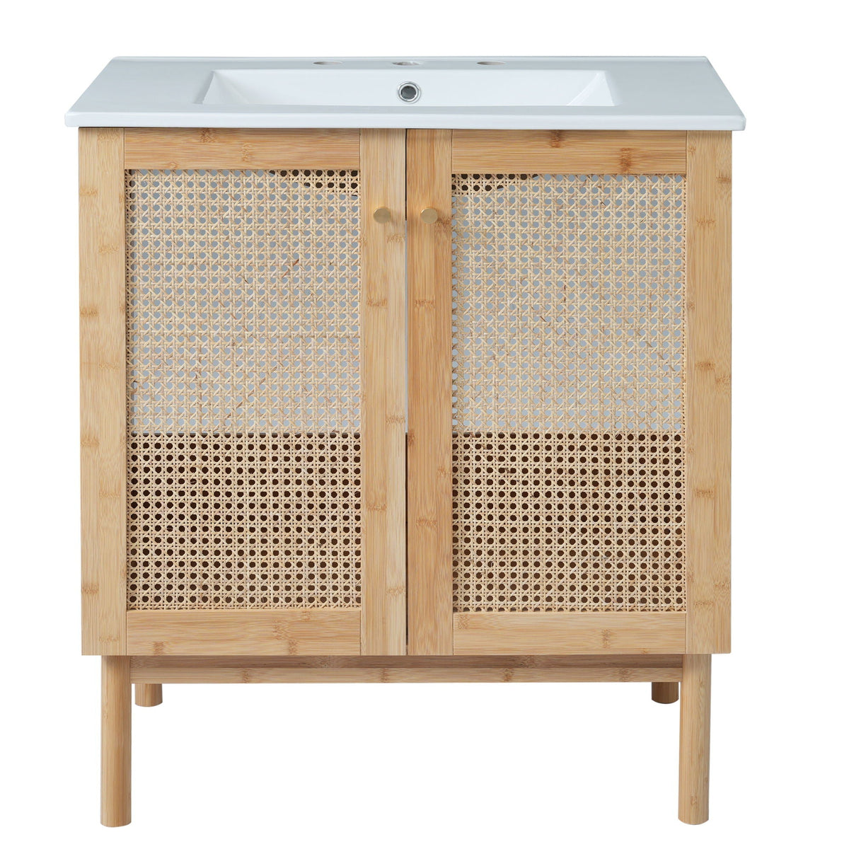 Bathroom Vanity Cabinet with Soft-Close Doors - Dark Brown or Light Brown