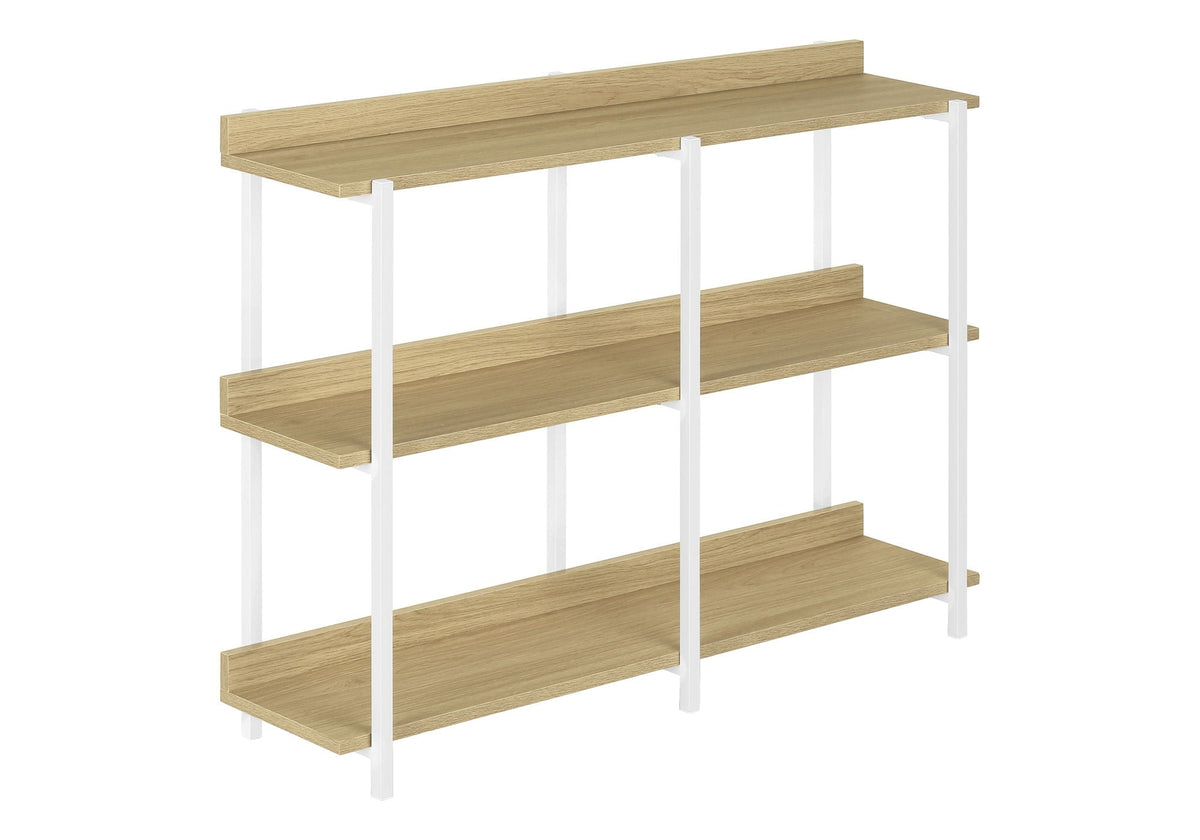 Accent Console Table with 3-Tier Design - Light Brown, White, Black, or Dark Brown