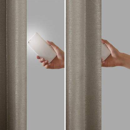 Twist Tab Total Blackout Window Curtain Panel with Thermal Insulation - Pewter