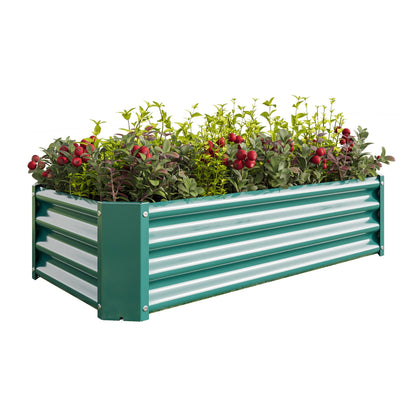 Metal Raised Garden Bed with Anti-Rust Coating - Green
