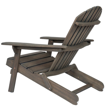 Malibu Adirondack Chair with Foldable Design - Gray