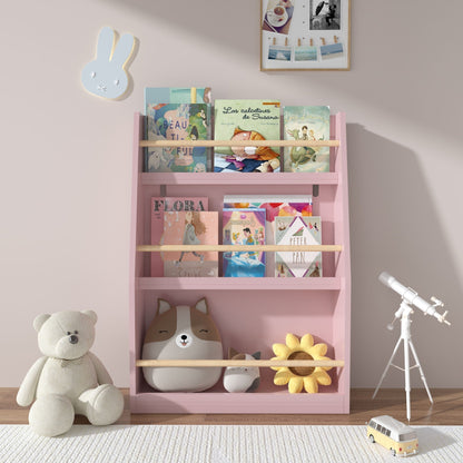 3 Tier Book Shelf with Compact Storage - Multiple Colors