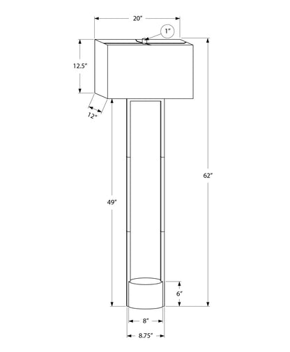 Contemporary Floor Lamp with Dimmable Function - Black / Beige