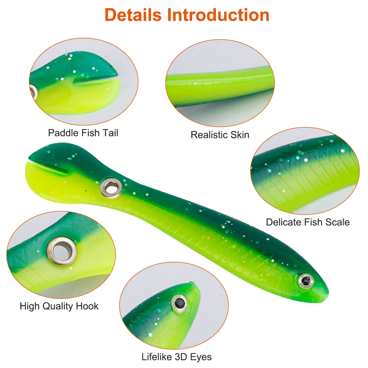 GBruno 10Pcs Soft Fishing Lures