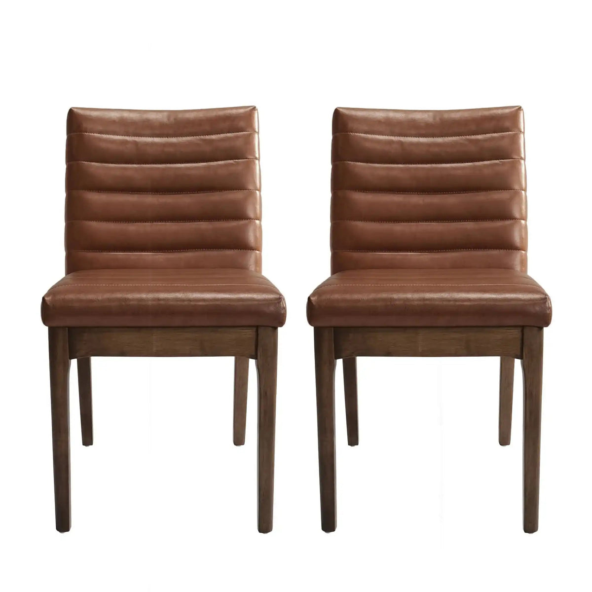 Upholstered Dining Chairs with Rubber Legs - Set of 2