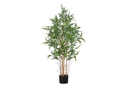 50" Tall Artificial Bamboo Tree with 640 Leaves - Black Pot