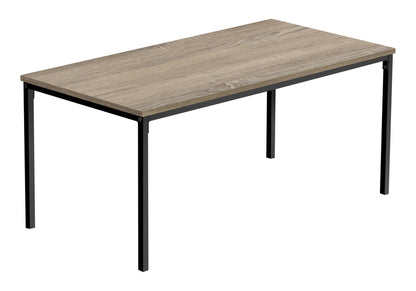 Rectangular Contemporary Coffee Table with Metal Legs - Light Brown, Dark Gray, or White