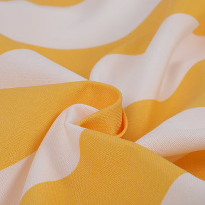 Waterproof & Fade-Resistant Outdoor Throw Pillows Set - Yellow & White