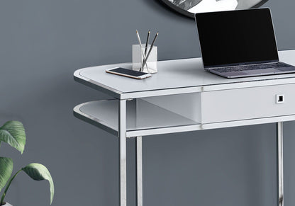 White Computer Desk with Storage Drawers - Modern Home Office