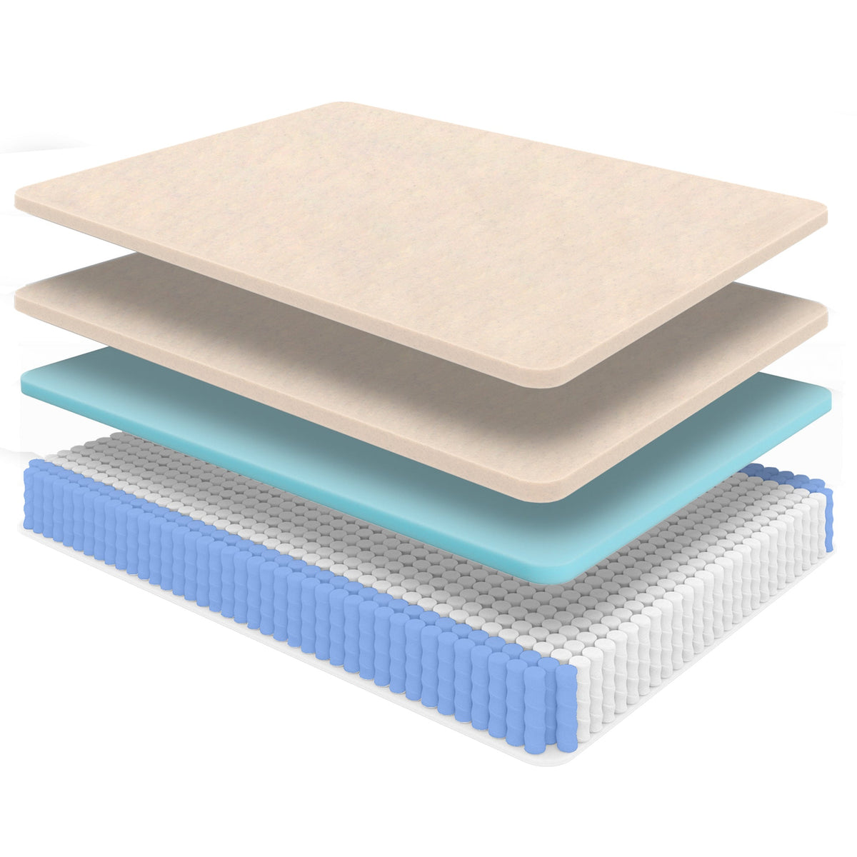 Queen Hybrid Mattress with Copper Cooling Foam - Medium Feel