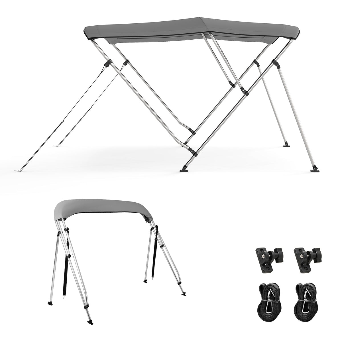 3-Bow/4-Bow Boat Bimini Top Sun Shade Boat Canopy with Storage Boot