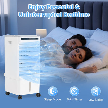 3-in-1 Evaporative Portable Air Cooler with 3 Modes include Remote Control-White