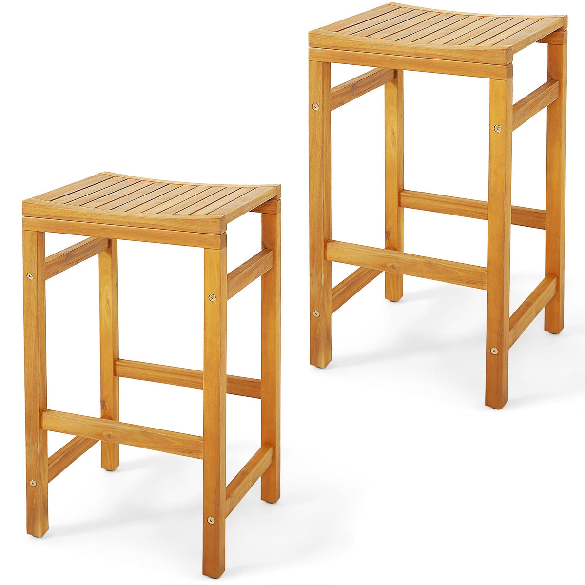 30-Inch Height Bar Chair with Saddle Shaped Seat and Sturdy Footrest