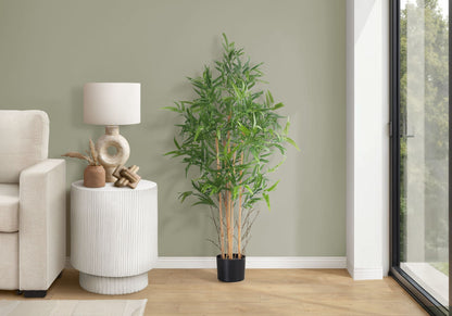 50" Tall Artificial Bamboo Tree with 640 Leaves - Black Pot