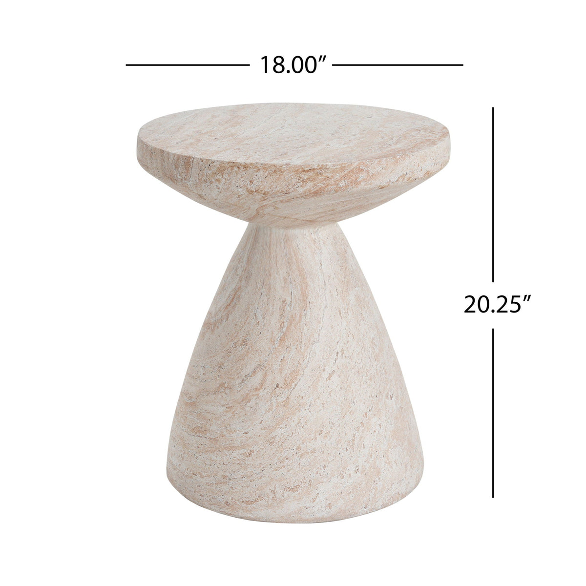 Outdoor/Indoor Lightweight Concrete Side Table
