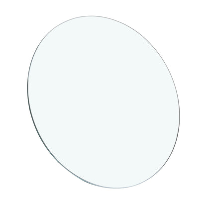 Round Tempered Glass Table Top with Durable Finish - White or Black