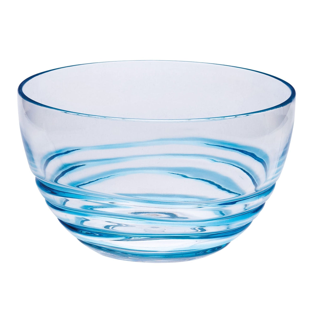 Swirl Acrylic Serving Bowls with Unbreakable Design - Light Blue or White