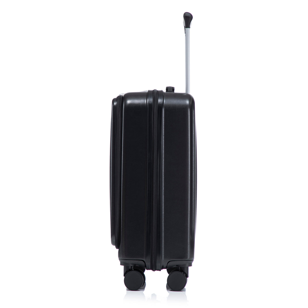 ABS Spinner Wheel Luggage Set with Cosmetic Case - Black