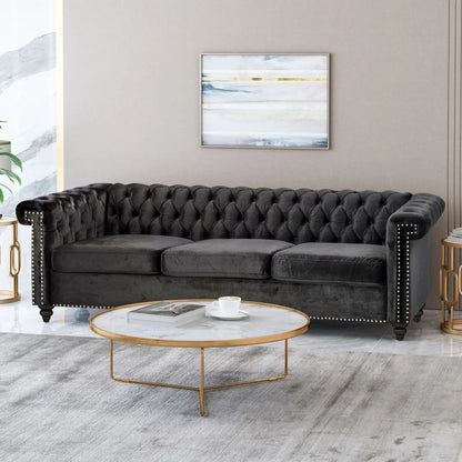 Chesterfield Style 3 Seater Sofa with Deep Button Tufting - Multiple Colors