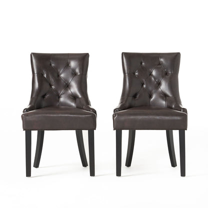Contemporary Cheney Dining Chair Set with Tufted Design – Upholstered