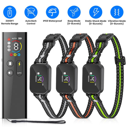 Dog Training Collar with Remote and Bark Control for Small Dogs