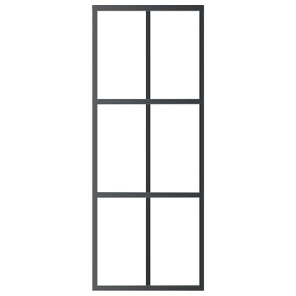 Sliding Door ESG Glass and Aluminum 29.9"x80.7" Black