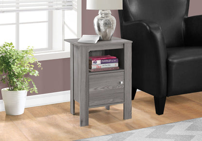 Wood Accent Nightstand with Storage - Transitional Style