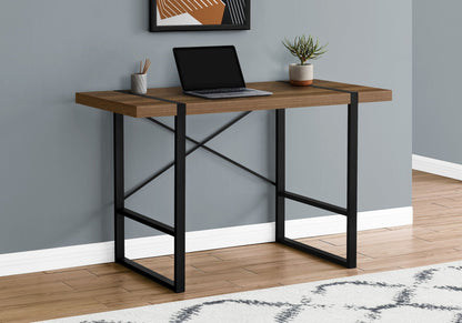 Industrial Computer Desk with Concrete-Look Tabletop - Multiple Colors