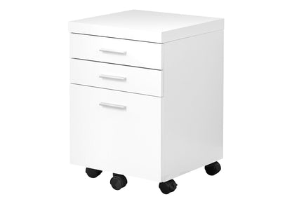 Rolling Mobile File Cabinet with Storage Drawers and Printer Stand - Wood