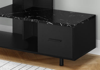 Contemporary TV Stand with Storage Drawer - Light Brown, Black, or White