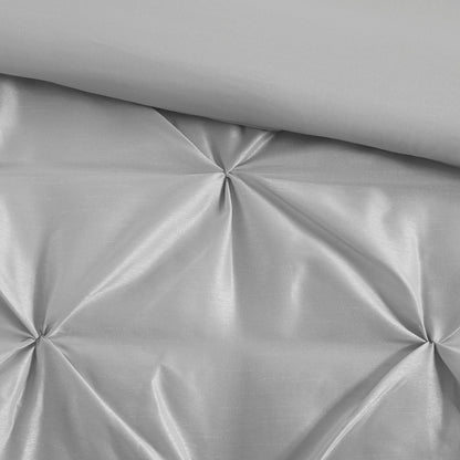 7 Piece Tufted Comforter Set - Grey - California King