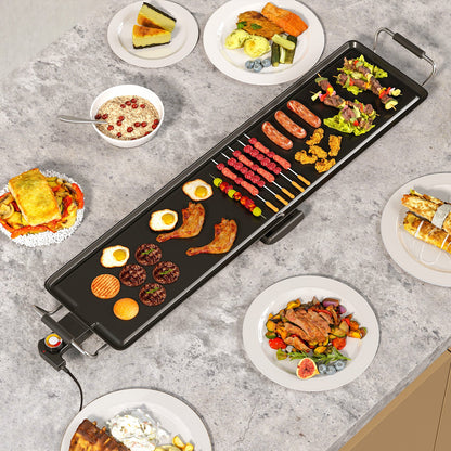 35 Inch Extra Large Electric Griddle with Adjustable Temperature Thermostats and Drip Tray