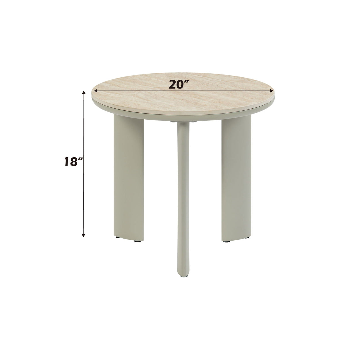 Gray Ceramic Top Coffee Table with Durable Surface - Ingram Collection