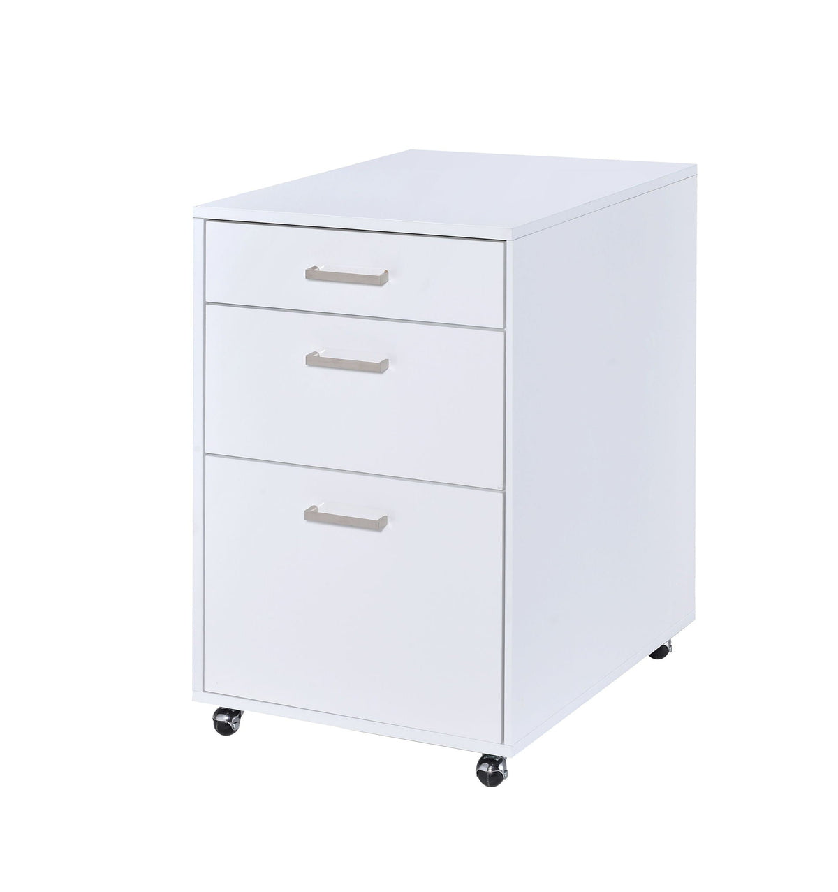 High Gloss Filing Cabinet with Fully Assembled Construction - White or Black