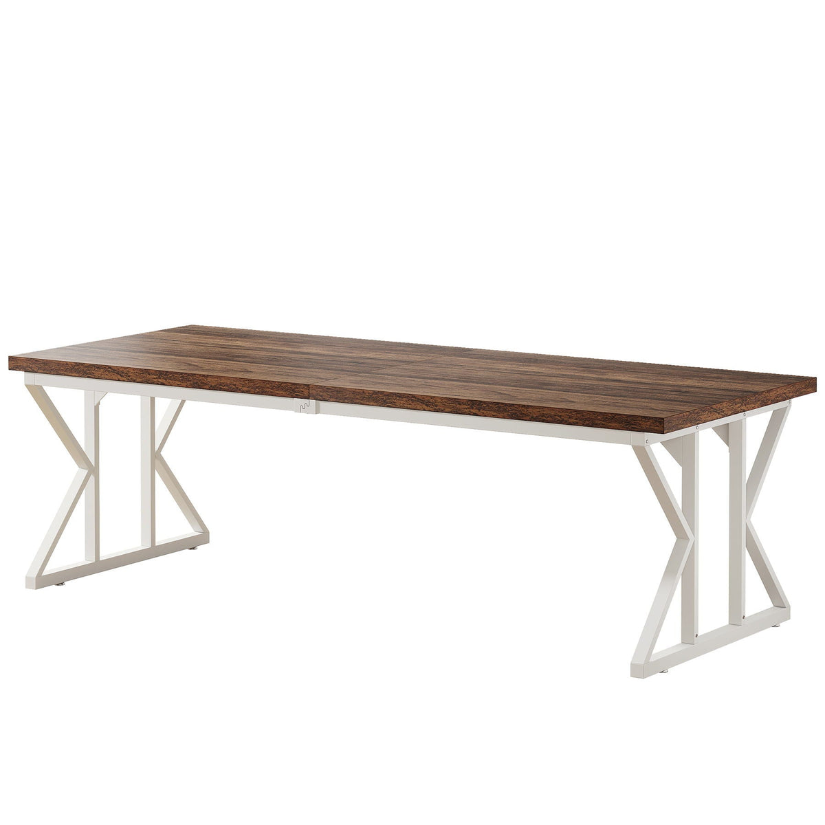 Rectangular Dining Table With X Trestle Metal Legs