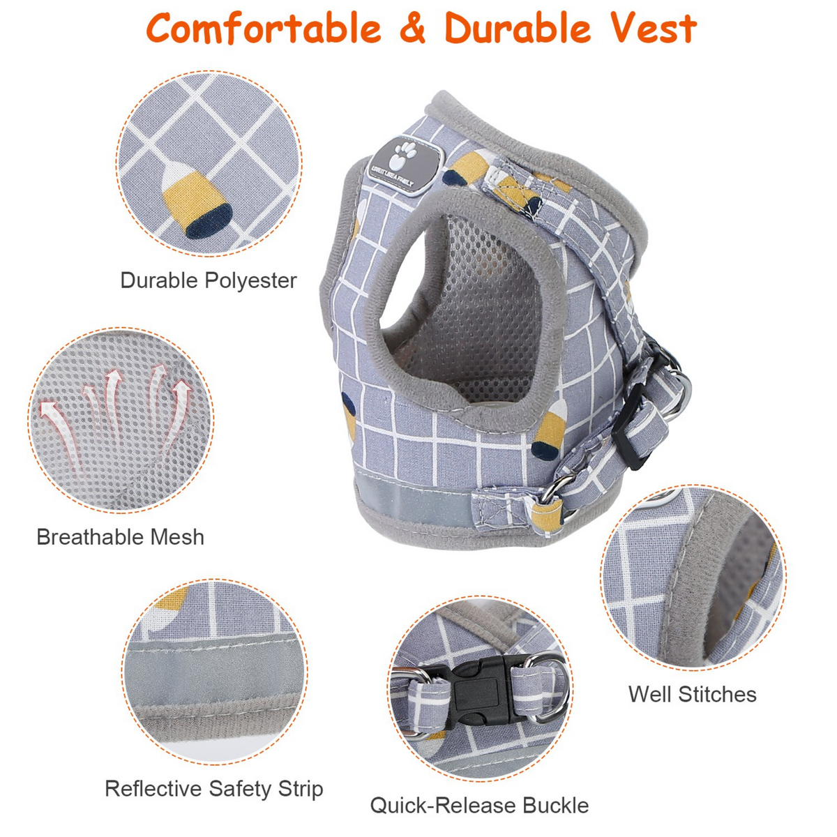 GBruno Pet Mesh Harness