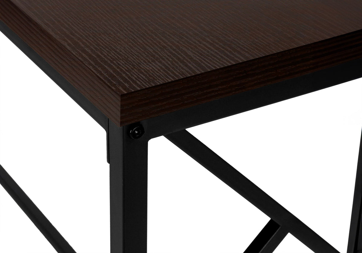 Modern Wood Look Console Table with Metal Frame - Dark Brown, Light Brown, or Dark Gray