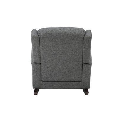 Fabien Rocking Chair with Wooden Frame - Dark Gray