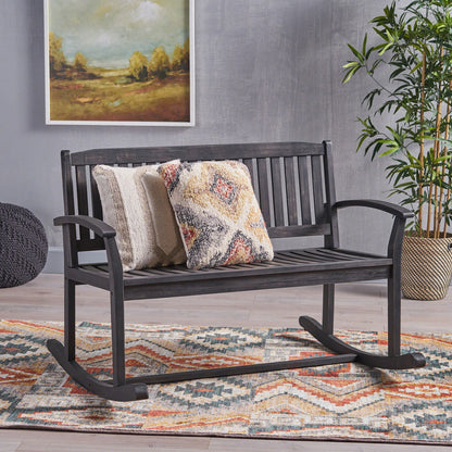 Baxter Rocking Loveseat with Rocking Motion - Dark Gray