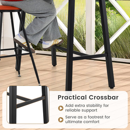 36 Inches Patio Counter Height Bar Table with Adjustable Foot Pads