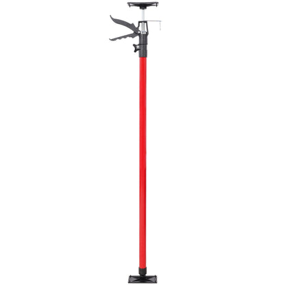 Adjustable Steel Support Pole System with Non-Slip Pads - Black+Red