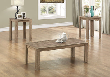 Transitional 3-Piece Table Set with Spacious Surface - Light Brown or Dark Brown