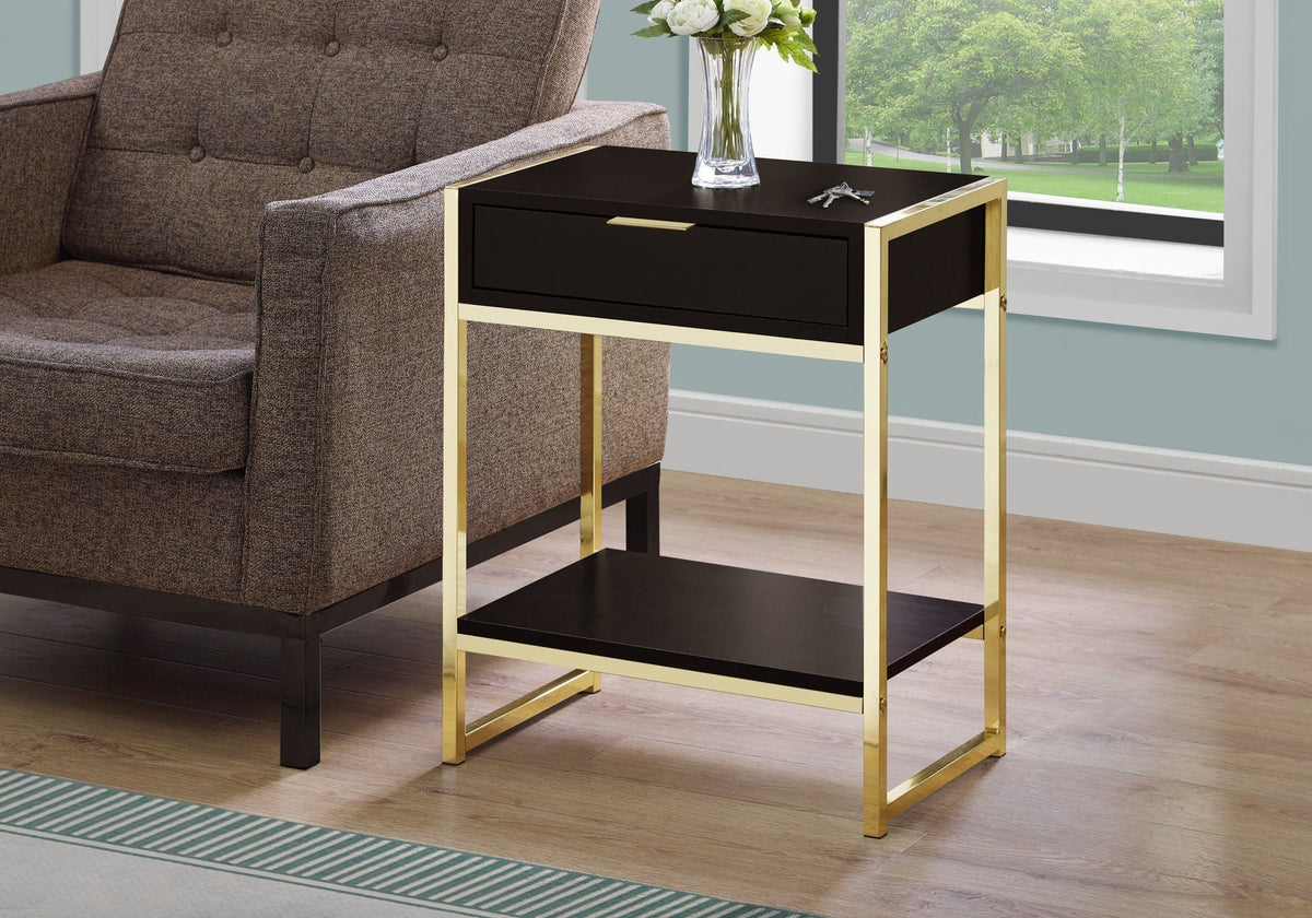 Accent Side Table with Storage Drawer and Spacious Tabletop - Multiple Colors