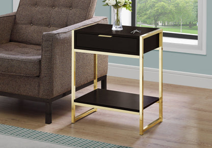 Accent Side Table with Storage Drawer and Spacious Tabletop - Multiple Colors