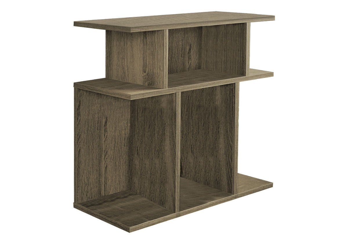 Contemporary Wood Accent Table with 6 Shelves - Multiple Colors