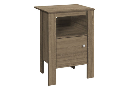 Wood Accent Nightstand with Storage - Transitional Style