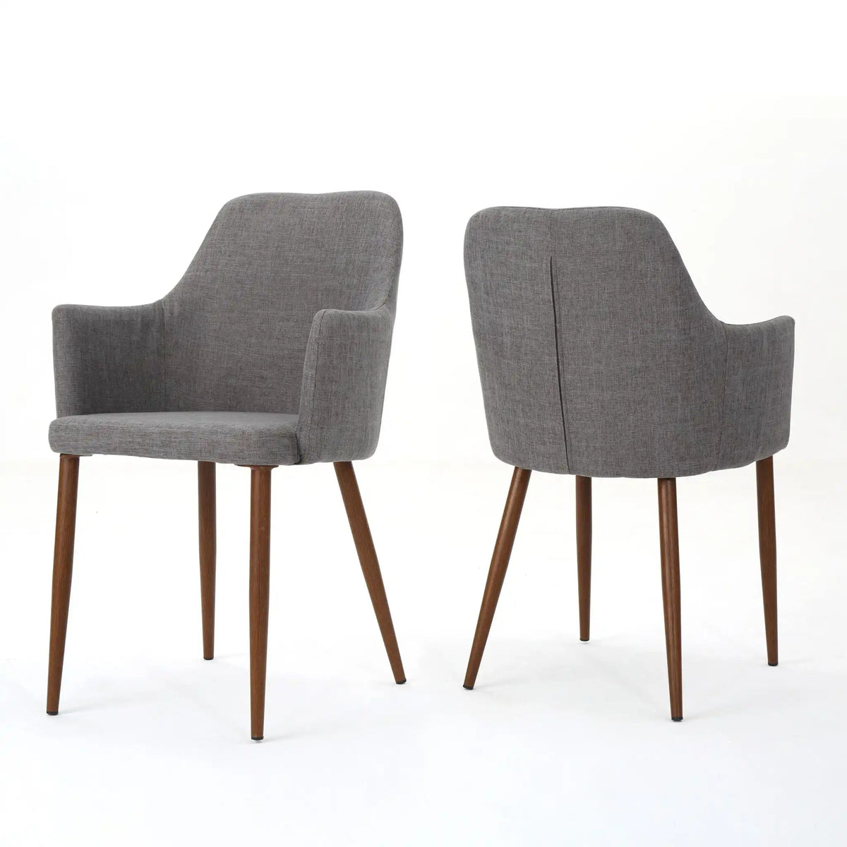 Elegant Dining Chair with Contoured Support - Orange, Dark Gray, Green
