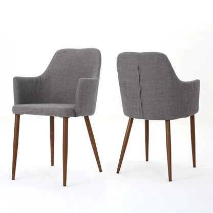 Elegant Dining Chair with Contoured Support - Orange, Dark Gray, Green