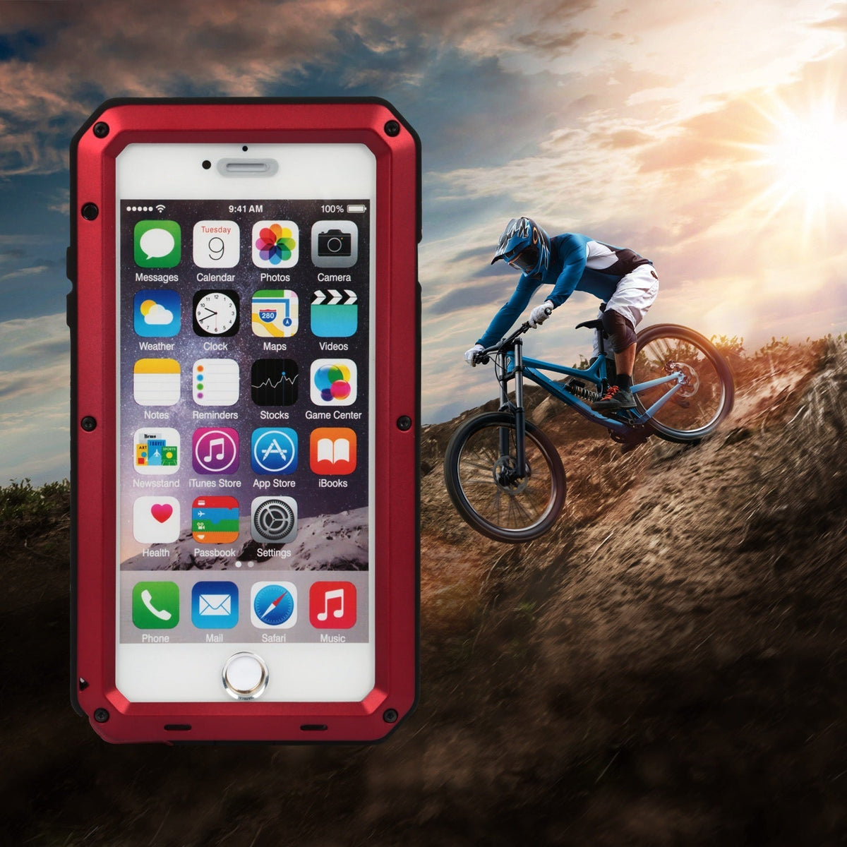 Rugged Shock-Resistant Hybrid Full Cover Case For iPhone 6s Plus
